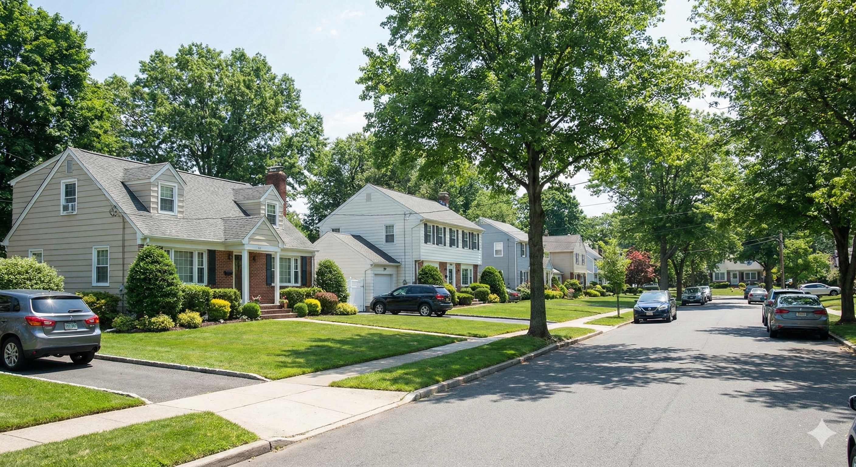 Scenic residential street in Kenilworth, NJ