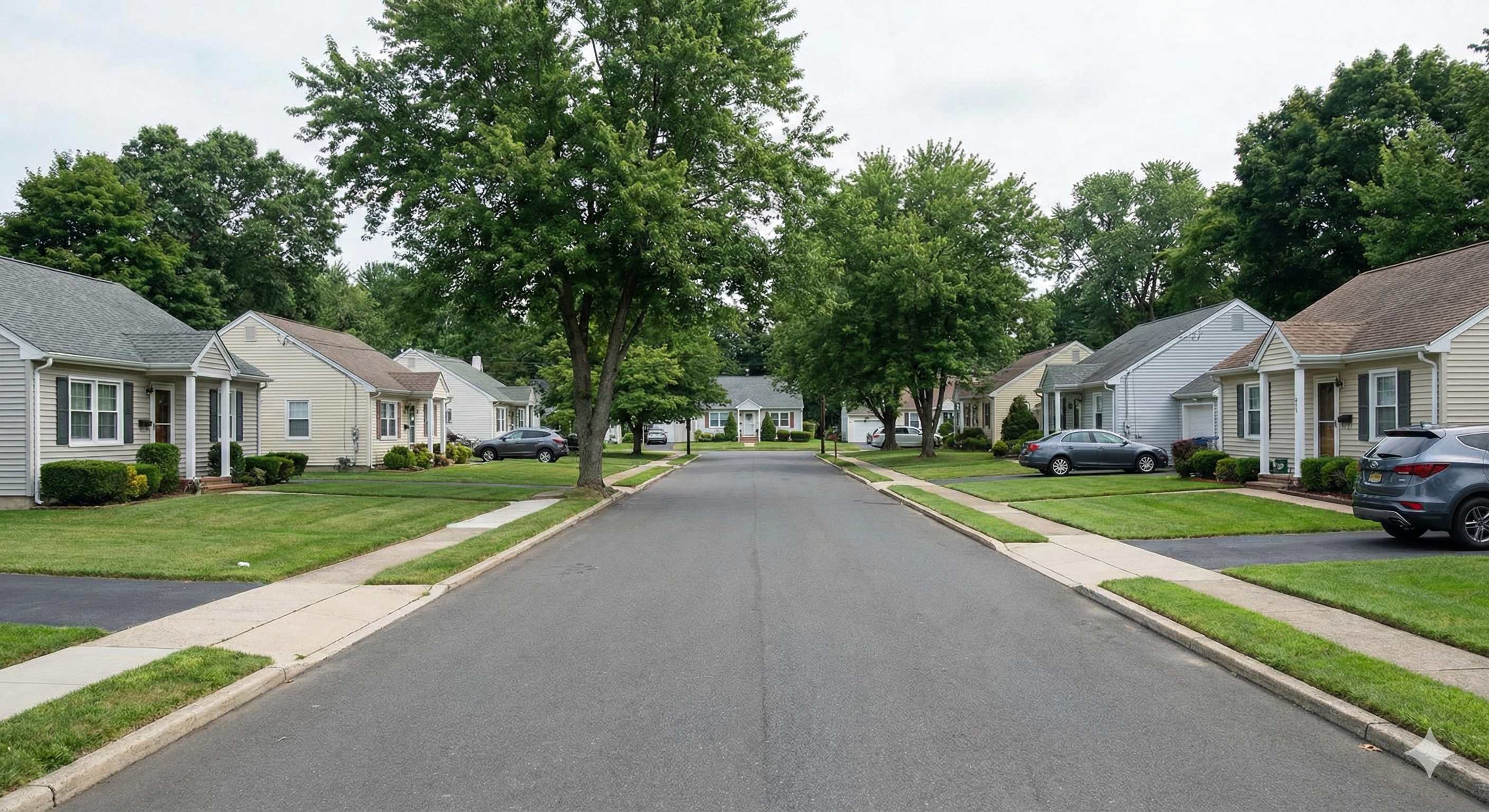 Residential street in Winfield, NJ